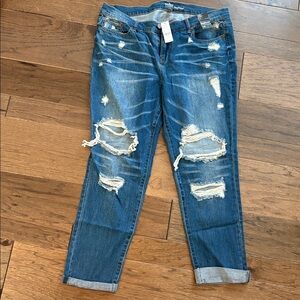 BNWT NY & Co Soho Boyfriend Jeans in Dark Blue